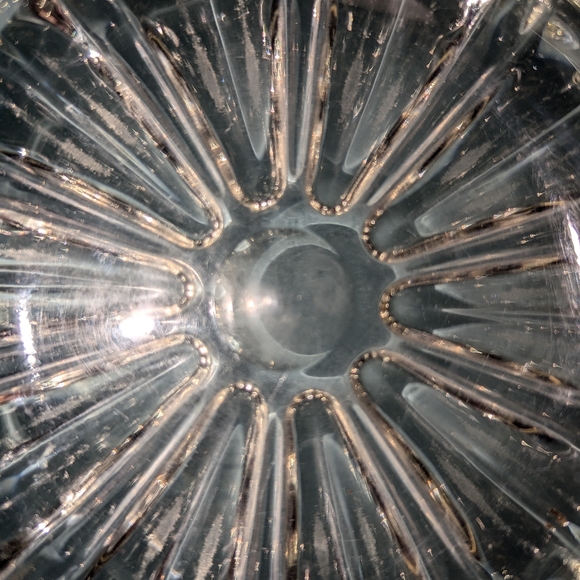 Vintage Midcentury Modern Hazel Atlas Starburst Flower Mold Glass Ashtray 1950s - Picture 4 of 8